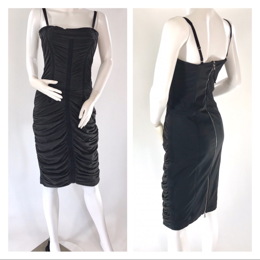 Dolce & Gabbana Grey/Black Corset Dress Italy 44